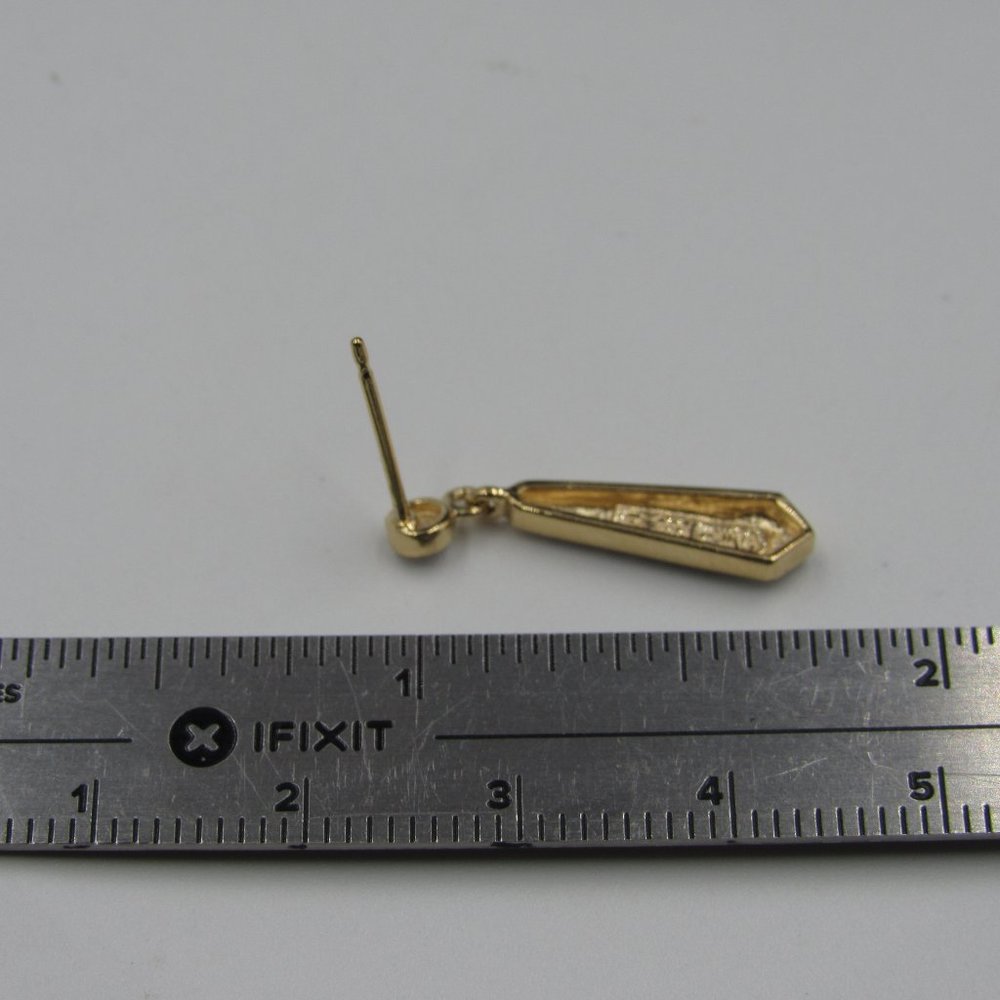 Sterling Silver Simple Diamond Dangle Earrings - image 5